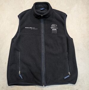 VTG Windows 2000 Launch Press Vest Fleece Black Men's XL Full Zip